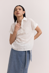 Vera Eyelet Collared Blouse