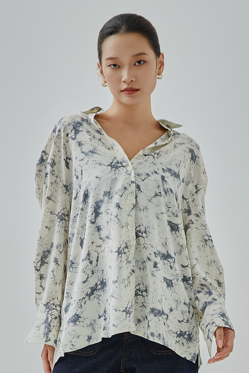 Deirdre Watercolor Button-Up Shirt
