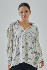 Deirdre Watercolor Button-Up Shirt