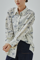 Deirdre Watercolor Button-Up Shirt