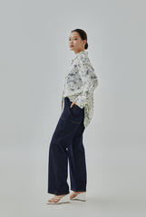 Deirdre Watercolor Button-Up Shirt