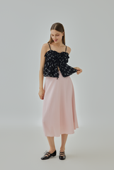 Mila Bow Print Front Tie Top