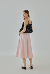 Mila Bow Print Front Tie Top