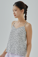 Chérie Textured Heart Print Camisole
