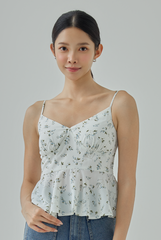 Baily Padded Printed Fit And Flare Top