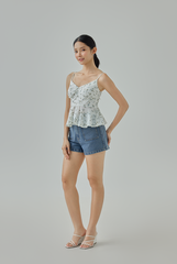 Baily Padded Printed Fit And Flare Top