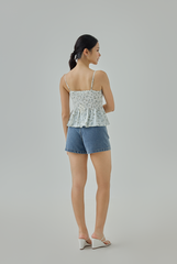 Baily Padded Printed Fit And Flare Top