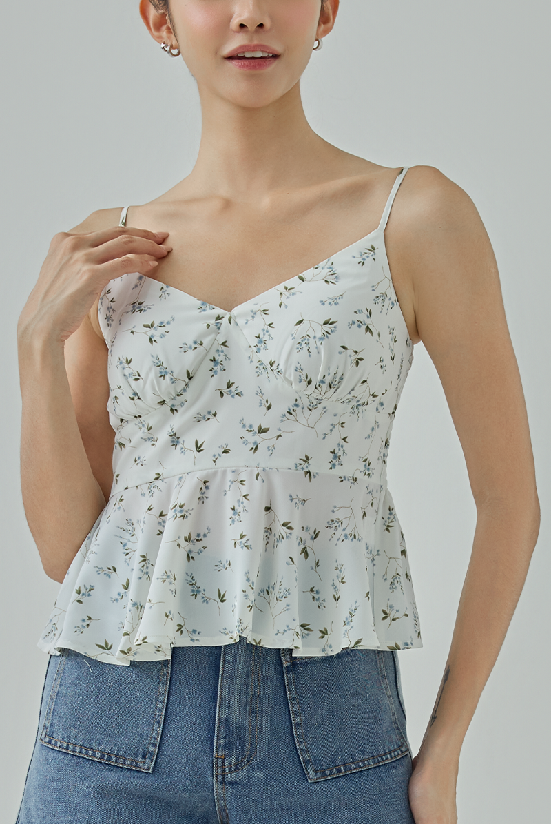 Baily Padded Printed Fit And Flare Top