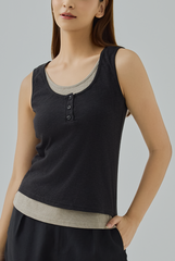 Layna Layered Ribbed Knit Tank