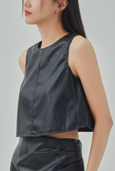 Xena Faux Leather Top
