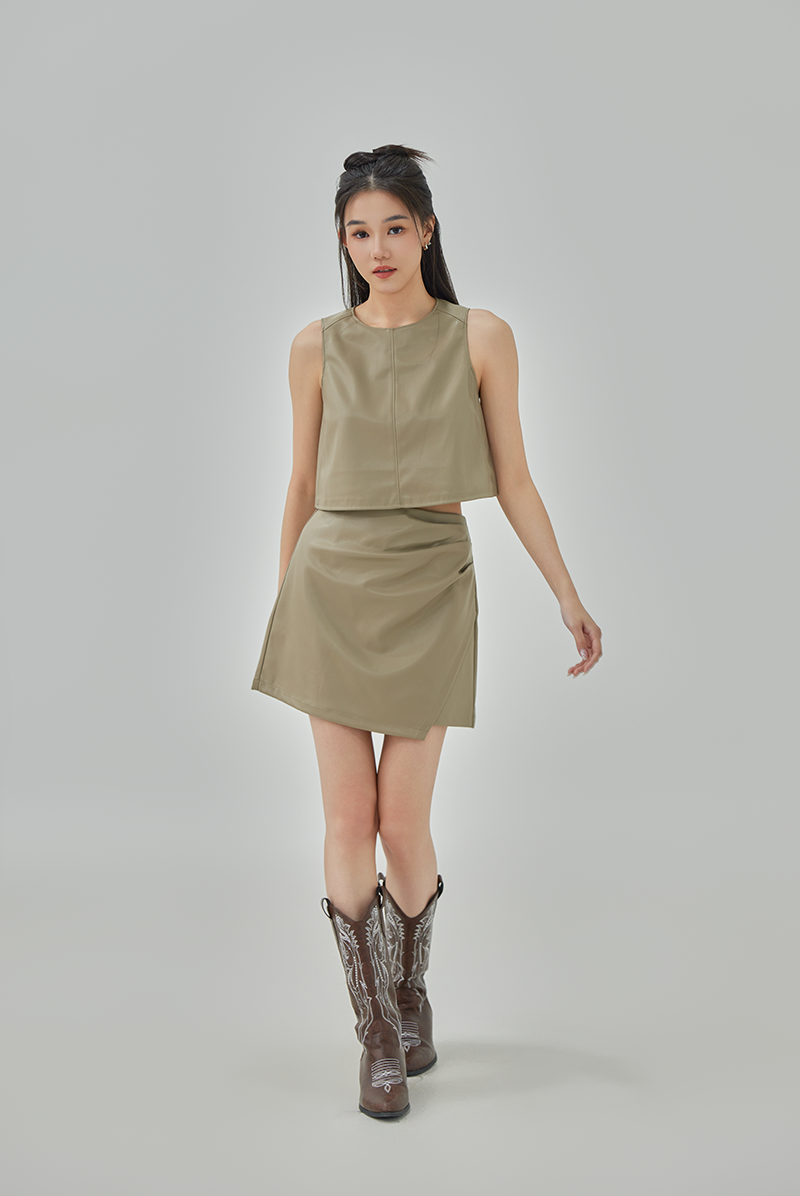Xena Faux Leather Top