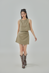 Xena Faux Leather Top