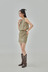 Xena Faux Leather Top