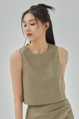 Xena Faux Leather Top