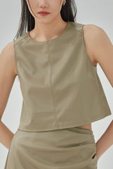 Xena Faux Leather Top