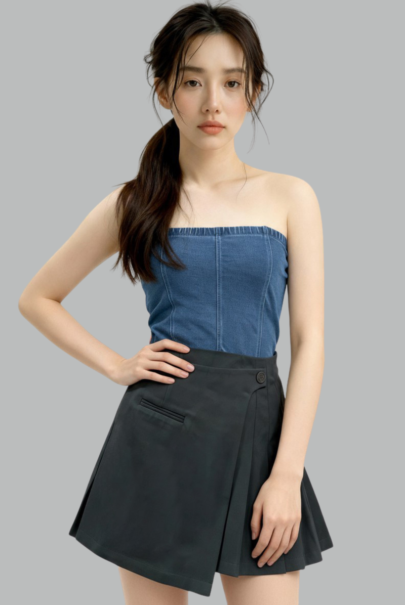 Eliana Denim Tube Top