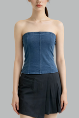 Eliana Denim Tube Top
