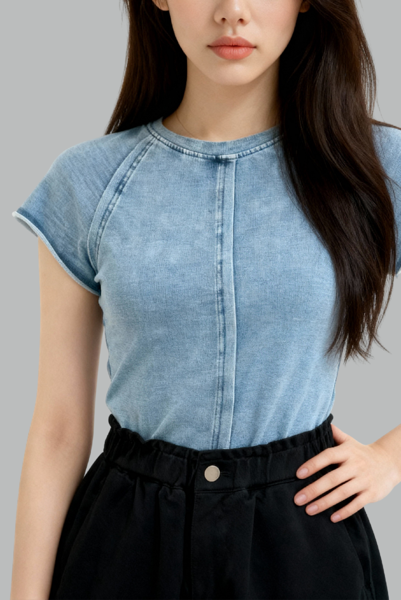 Eliana Denim Top