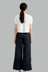 Seraphina Puff Sleeve Pleated Top