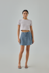 Auslyn Furry Knit Crop Top