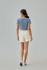 Auslyn Furry Knit Crop Top