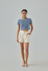 Auslyn Furry Knit Crop Top