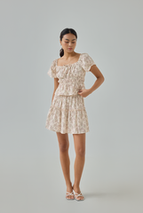 Abby Floral Printed Peplum Top