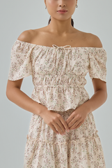 Abby Floral Printed Peplum Top