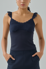 Daphne Padded Lace Trim Top