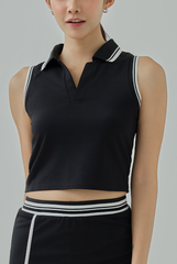 Kazie Sleeveless Polo Tank Top