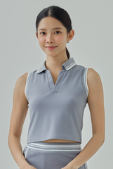 Kazie Sleeveless Polo Tank Top