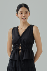 Elias Lace-Trim Ribbon Top