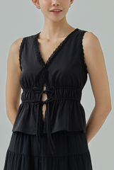 Elias Lace-Trim Ribbon Top