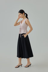 Elias Lace-Trim Ribbon Top