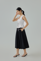 Elias Lace-Trim Ribbon Top