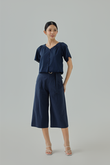 Elias Lace Trim Button Blouse