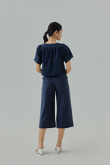 Elias Lace Trim Button Blouse