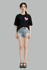 Lottie Painted Heart Oversize Shirt