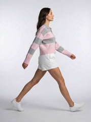 Mara Striped Polo Knit Top