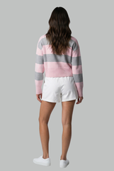 Mara Striped Polo Knit Top