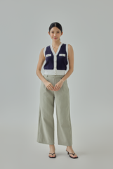 Caitlyn Contrast Trim Knit Vest