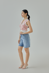 Caitlyn Contrast Trim Knit Vest