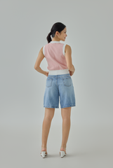 Caitlyn Contrast Trim Knit Vest