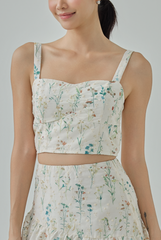 Elara Padded Floral Embroidered Top