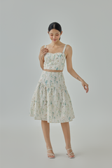 Elara Padded Floral Embroidered Top