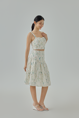 Elara Padded Floral Embroidered Top