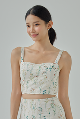 Elara Padded Floral Embroidered Top