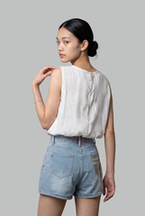 Colette Gathered Sleeveless Top