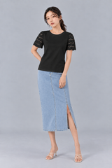 Dahlia Eyelet-Sleeve Top