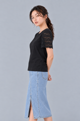 Dahlia Eyelet-Sleeve Top